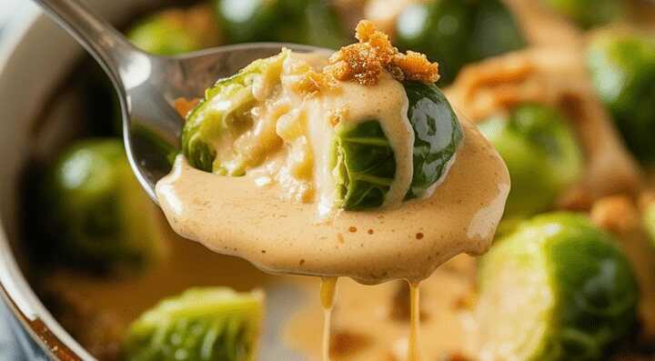 Rosenkohl in Frischkäse Senfsauce in 30 Minuten zubereitet