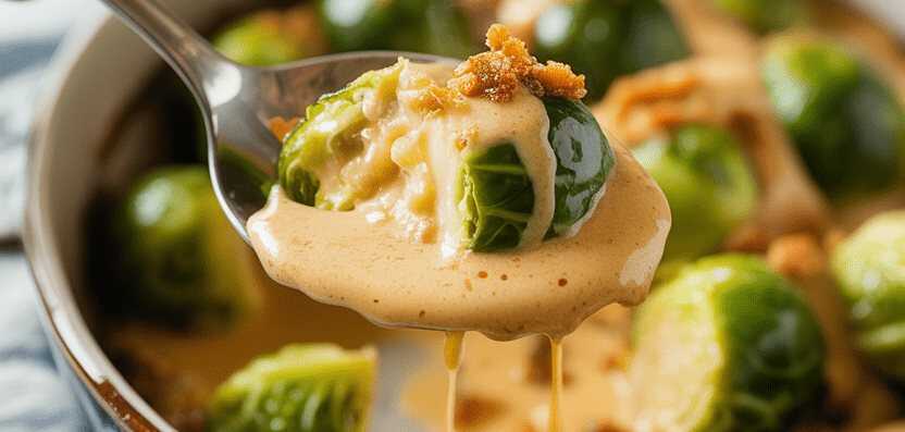 Rosenkohl in Frischkäse Senfsauce in 30 Minuten zubereitet
