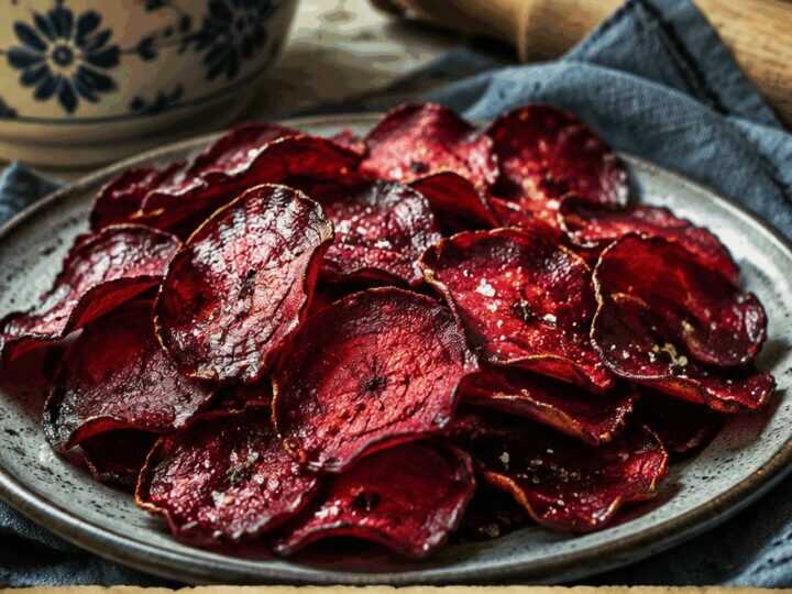 Rote-Bete-Chips aus der Heißluftfritteuse, das Soulfood für gemütliche Tage