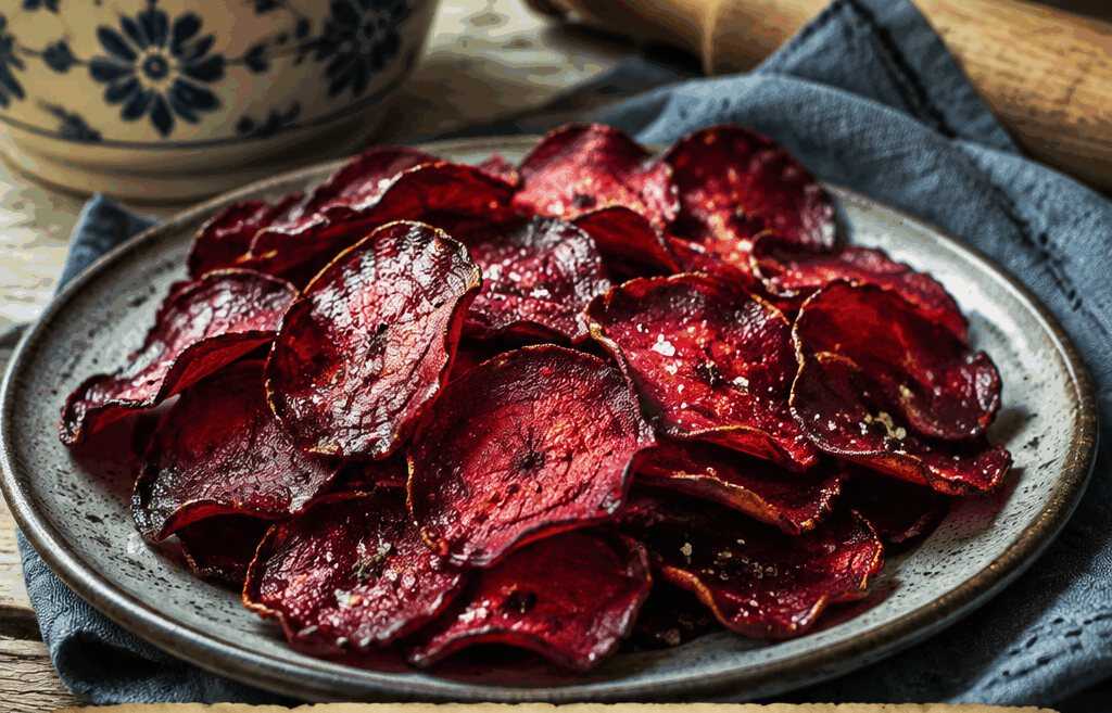 Rote-Bete-Chips aus der Heißluftfritteuse, das Soulfood für gemütliche Tage