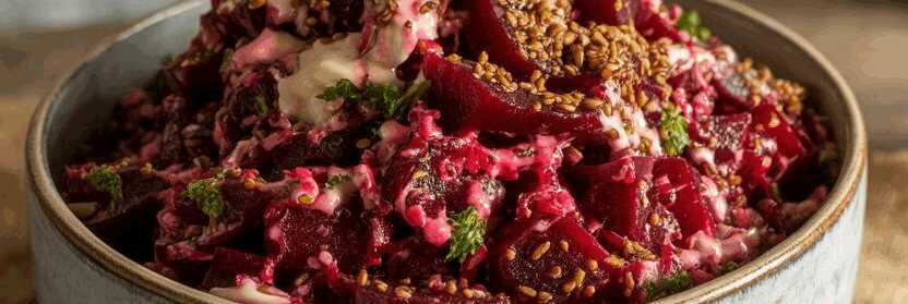Rübensalat mit Essig und Kümmel – so sieht es fertig aus