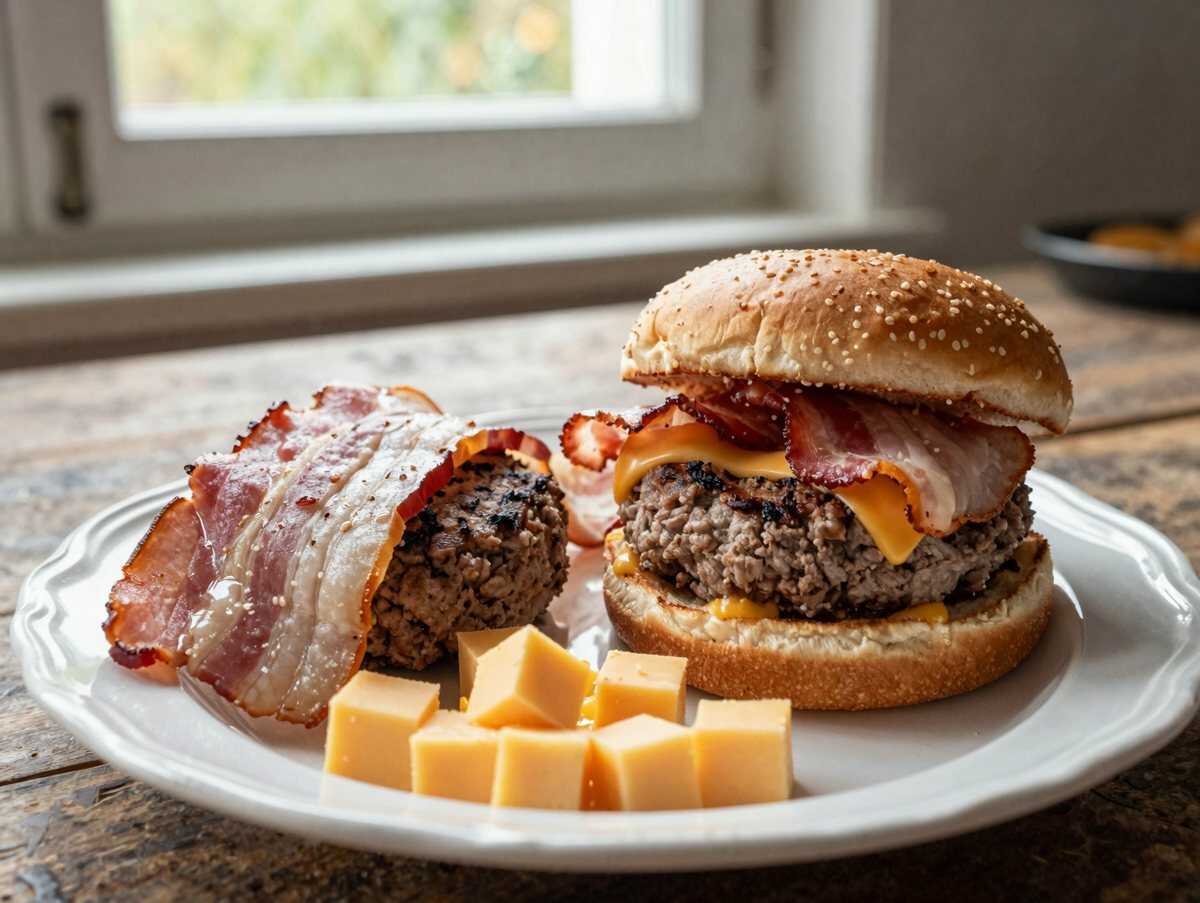 Saftige gefüllte Bacon-Cheeseburger, die deinem Grill neue Dimensionen verleihen! – während der Zubereitung
