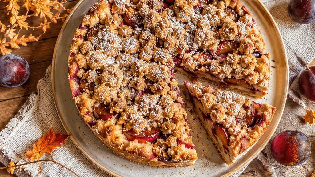 Saftiger Pflaumenkuchen: Verführerisch mit Zimtstreuseln und Quark-Öl-Teig!