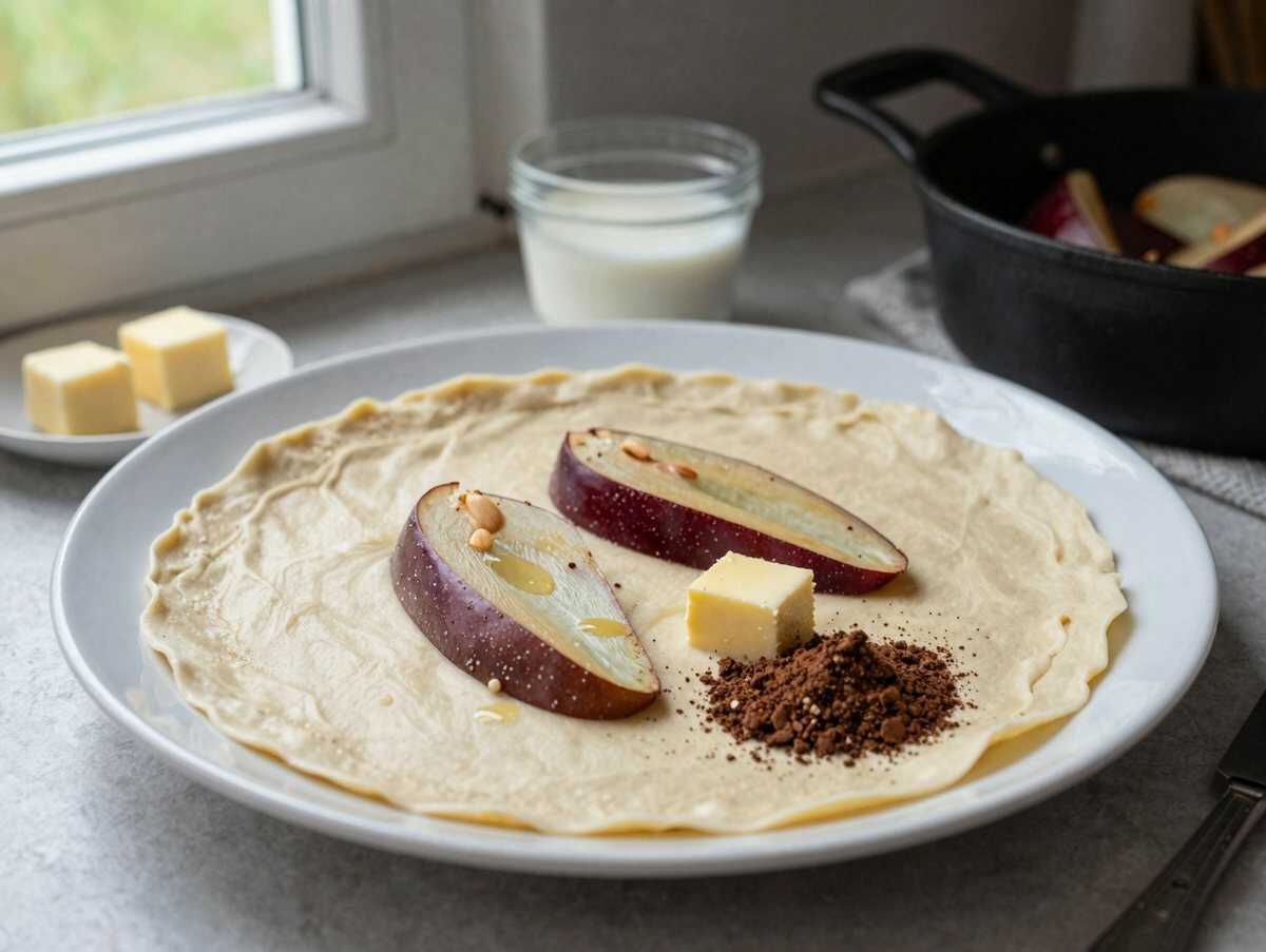 Saftiger Schoko-Birnenkuchen vom Blech – Das unwiderstehliche Rezept entdecken! – während der Zubereitung