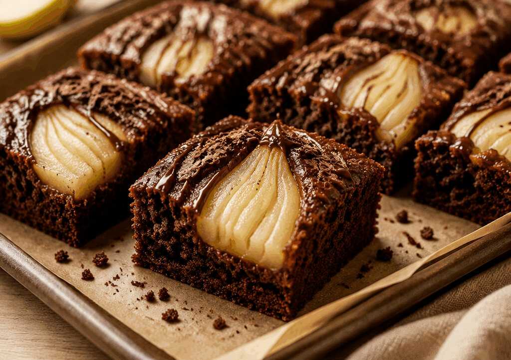 Schoko-Birnenkuchen vom Blech – Das unwiderstehliche Rezept entdecken
