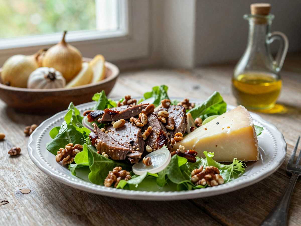 Salade du Quercy – während der Zubereitung