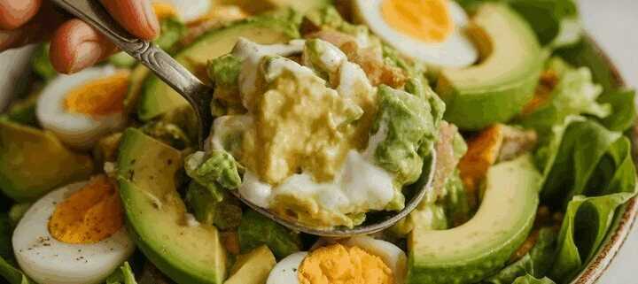 Salat mit Avocado und Ei
