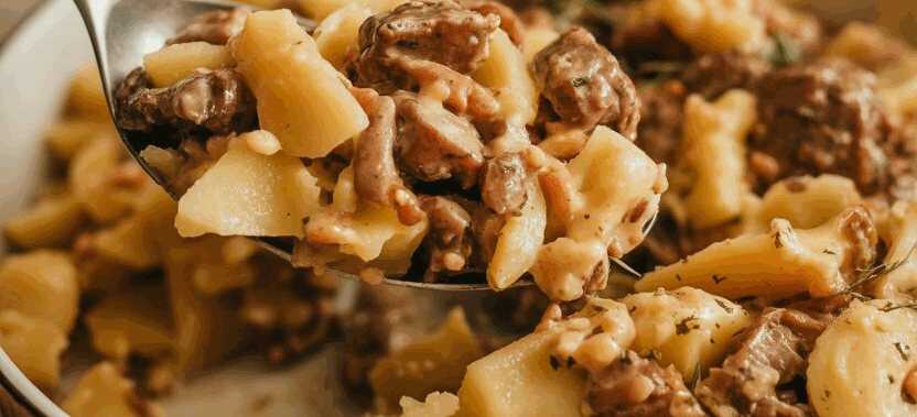 Salat mit Bratkartoffelwürfeln