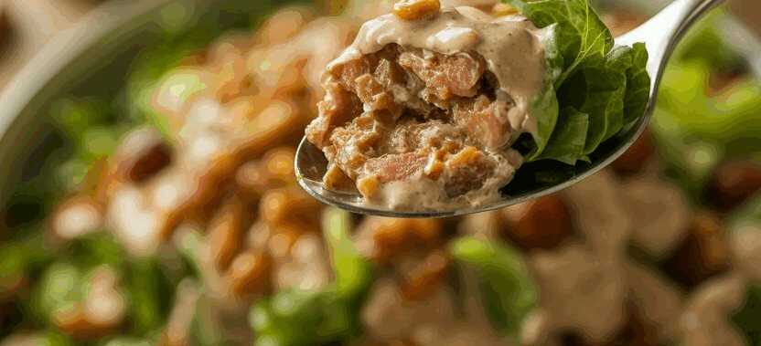 Salat mit gerösteten Nüssen – so sieht es fertig aus