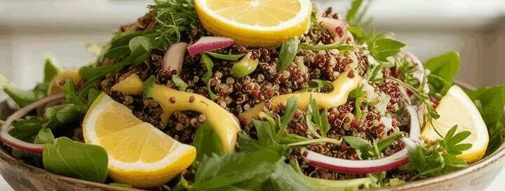 Salat mit Quinoa und Zitronendressing