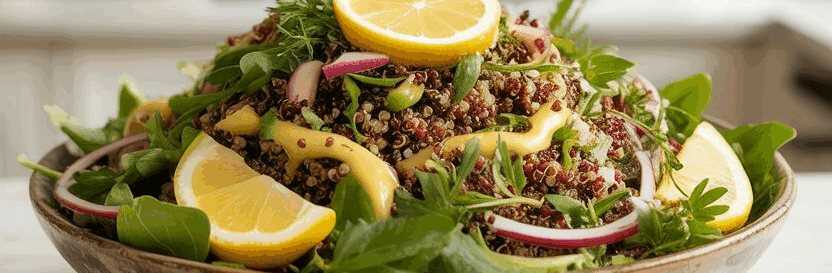 Salat mit Quinoa und Zitronendressing