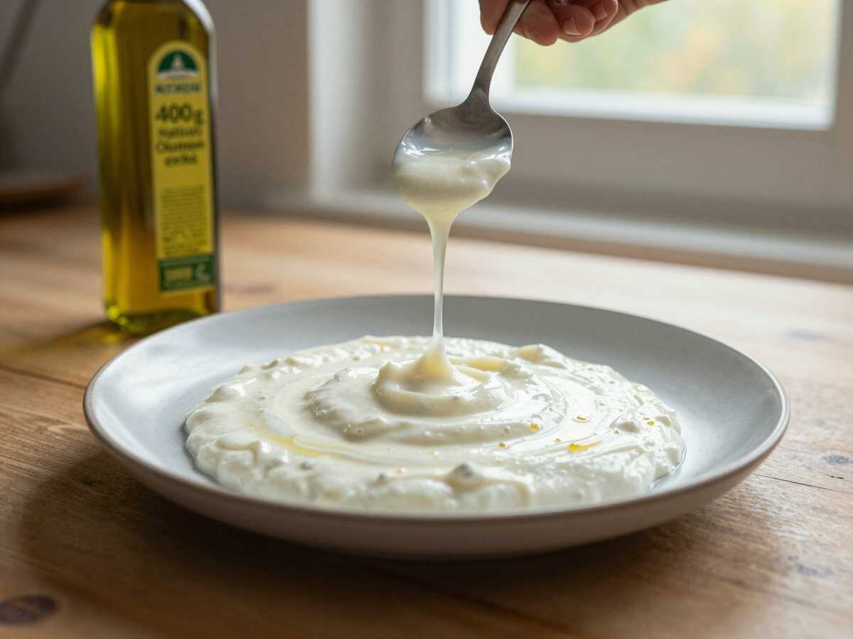 Salatsoße wie im Restaurant mit 400 g Naturjoghurt – während der Zubereitung