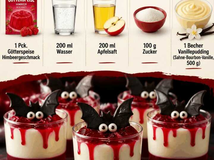 Schauriges Dracula-Pudding-Rezept für die ultimative Halloween-Kinderparty!