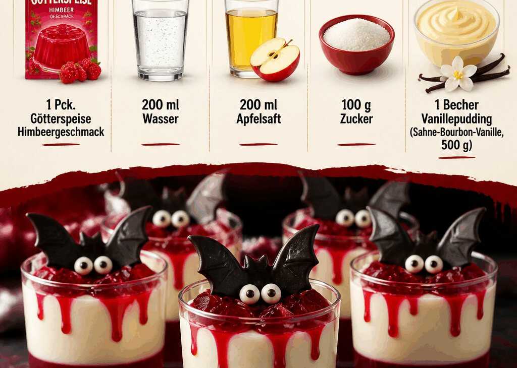 Schauriges Dracula-Pudding-Rezept für die ultimative Halloween-Kinderparty!
