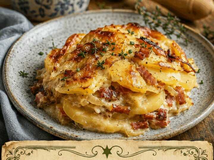 Schichtkartoffeln mit Speck und Zwiebeln, einmal probiert, immer wieder gemacht