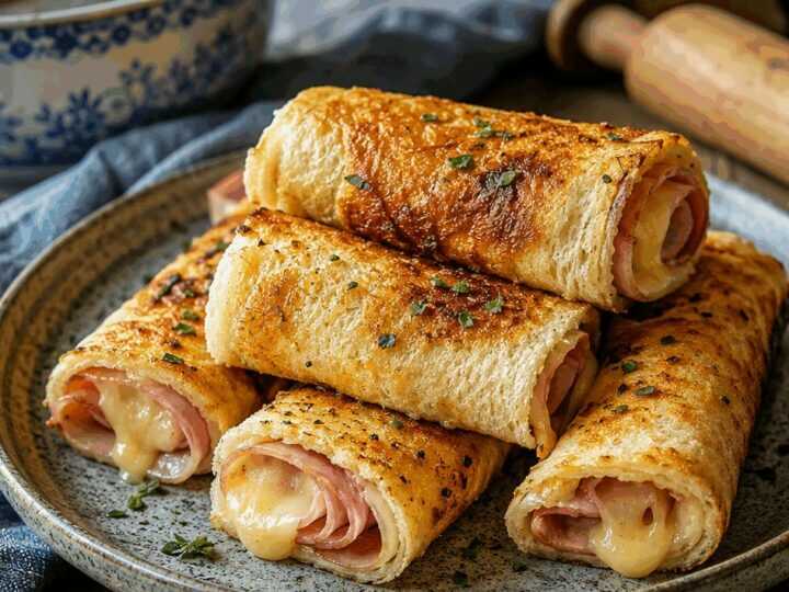 Schinken-Käse-Toast-Röllchen aus dem Airfryer – das schnelle Abendessen für stressige Tage