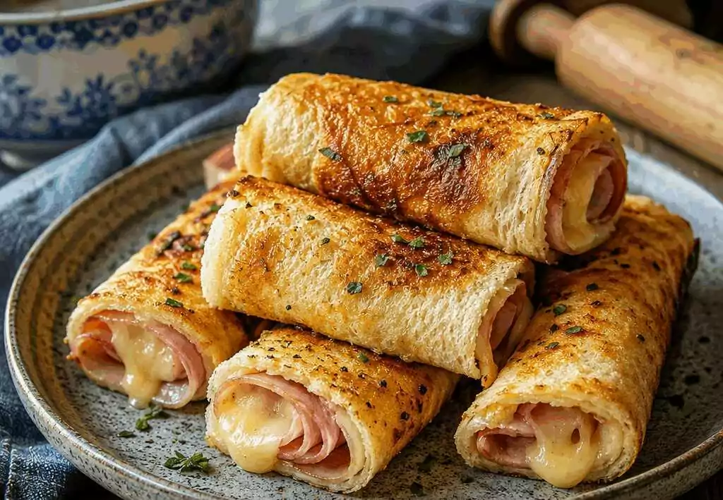 Schinken-Käse-Toast-Röllchen aus dem Airfryer – das schnelle Abendessen für stressige Tage