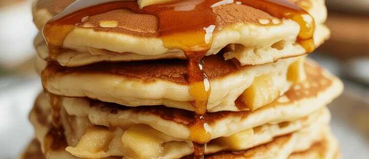 Schmecken hammermäßig, Apfel Pfannkuchen in 5 Minuten zubereitet