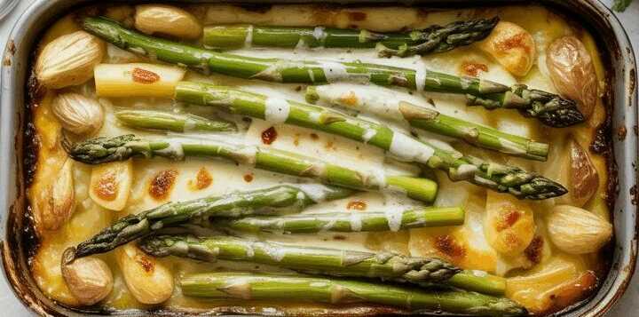 Schmeckt immer und in wenigen minuten fertig, Spargel aus dem Ofen