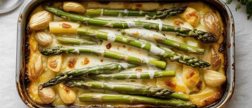 Schmeckt immer und in wenigen minuten fertig, Spargel aus dem Ofen