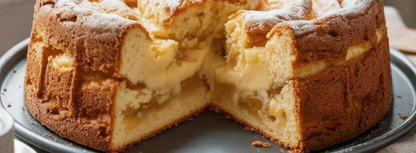 Schneekuchen mit 1 Packung Pudding, jeden Winter ein Muss! – so sieht es fertig aus