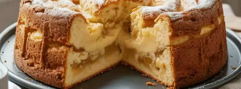 Schneekuchen mit 1 Packung Pudding, jeden Winter ein Muss! – so sieht es fertig aus