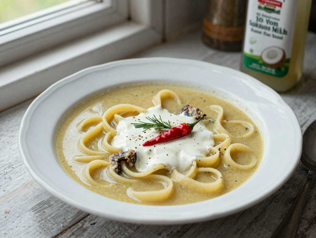 Schnelle 10-Minuten Tom Yum Nudel-Suppe für ultimativen Genuss! – während der Zubereitung