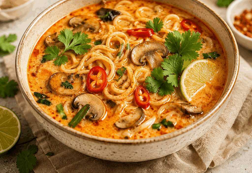 Schnelle 10-Minuten Tom Yum Nudel-Suppe für ultimativen Genuss!