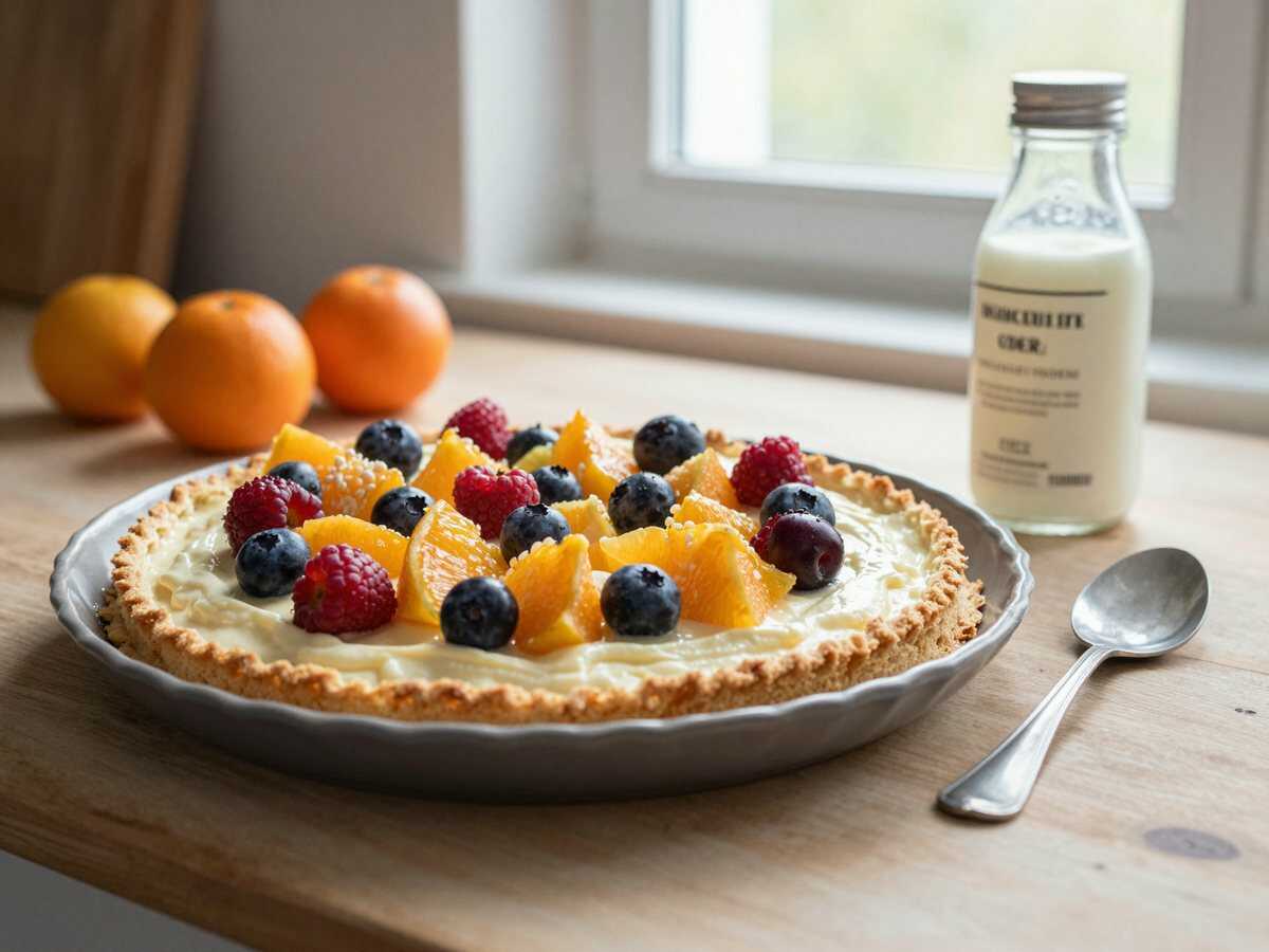 Schnelle und Erfrischende Fruchttorte – Probieren Sie dieses Blitzrezept aus! – während der Zubereitung