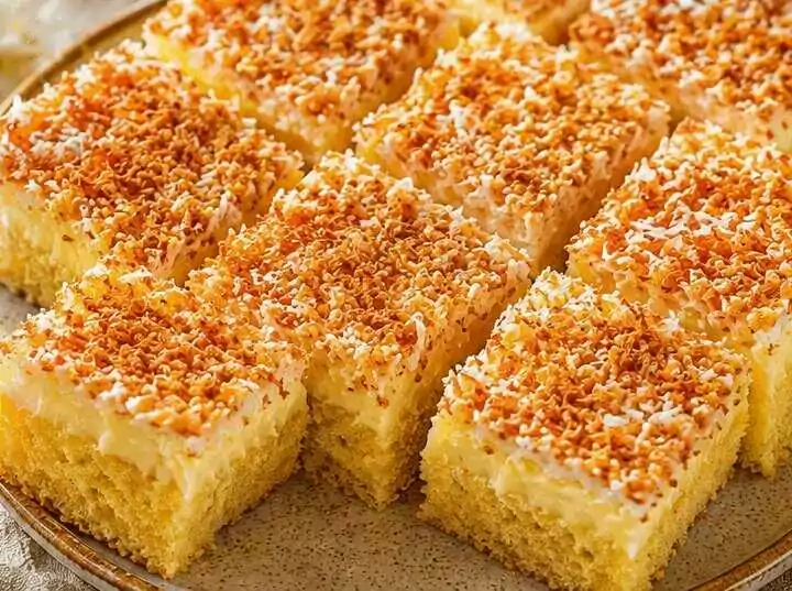 Schneller Kokoskuchen mit Vanillepudding – So einfach und köstlich, dass du ihn ausprobieren musst!