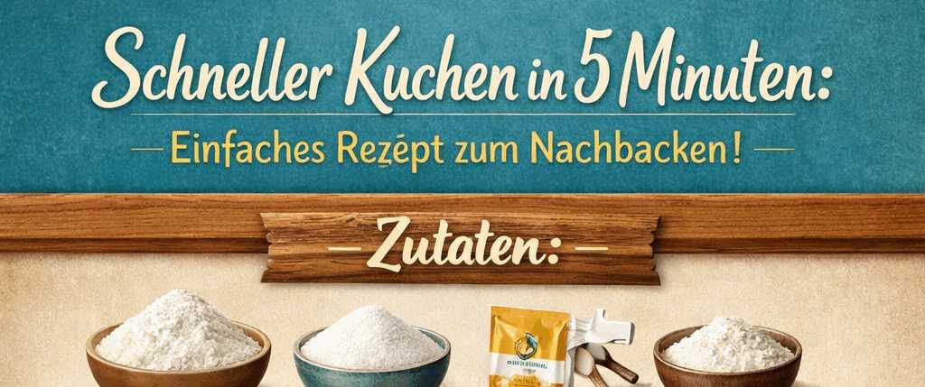 Schneller Kuchen in 5 Minuten: Einfaches Rezept zum Nachbacken! – so sieht es fertig aus