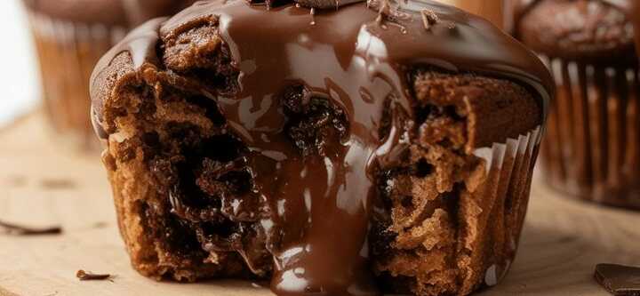 Schoko Muffins in 3 Minuten im Ofen mit 50 g Schokolade