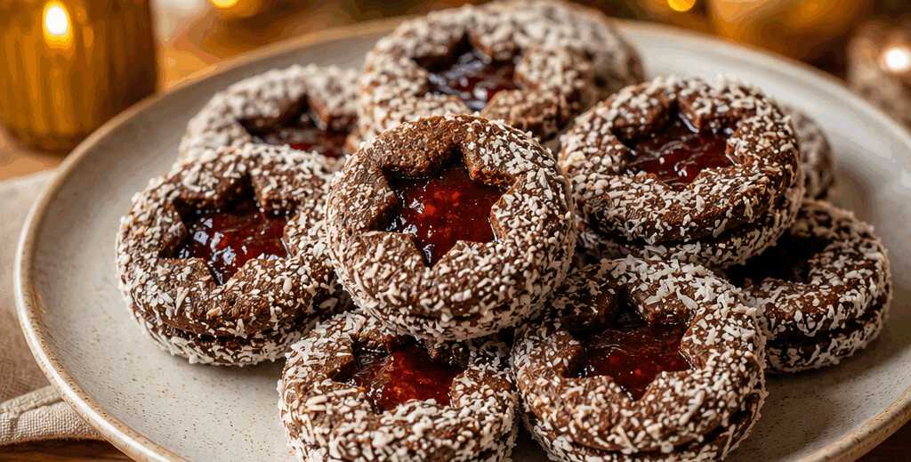 Schoko-Kokos-Weihnachtsplätzchen: Die köstliche Alternative zu Linzer Keksen! – so sieht es fertig aus