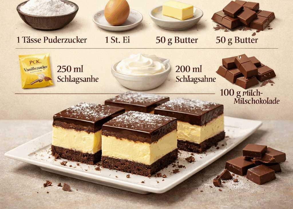 Schokoladentraum vom Blech: Einfaches Rezept für unwiderstehliche Cremeschnitten