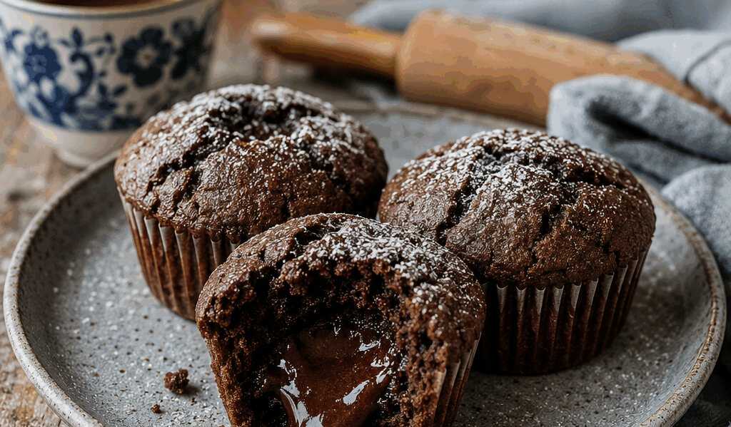 Schoko-Muffins mit flüssigem Kern aus dem Airfryer, wie bei Oma, nur schneller