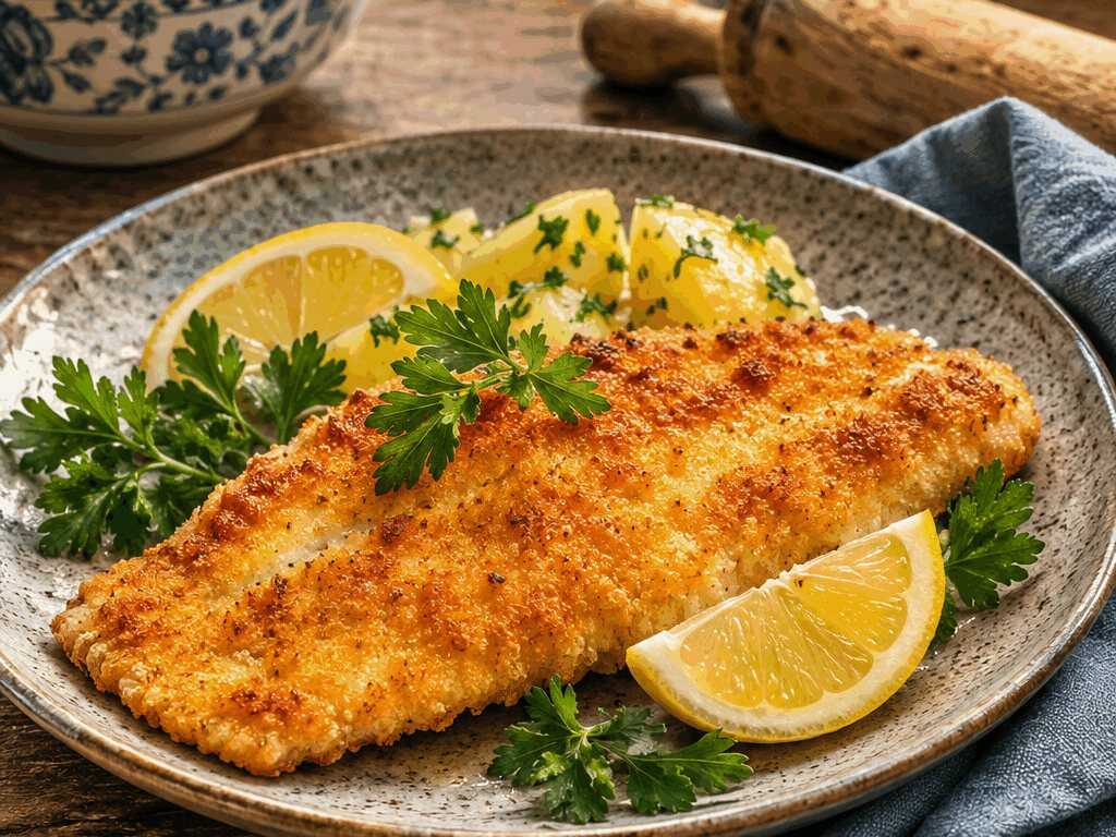 Scholle paniert aus dem Airfryer – schmeckt wie frittiert, mit einem Bruchteil vom Fett