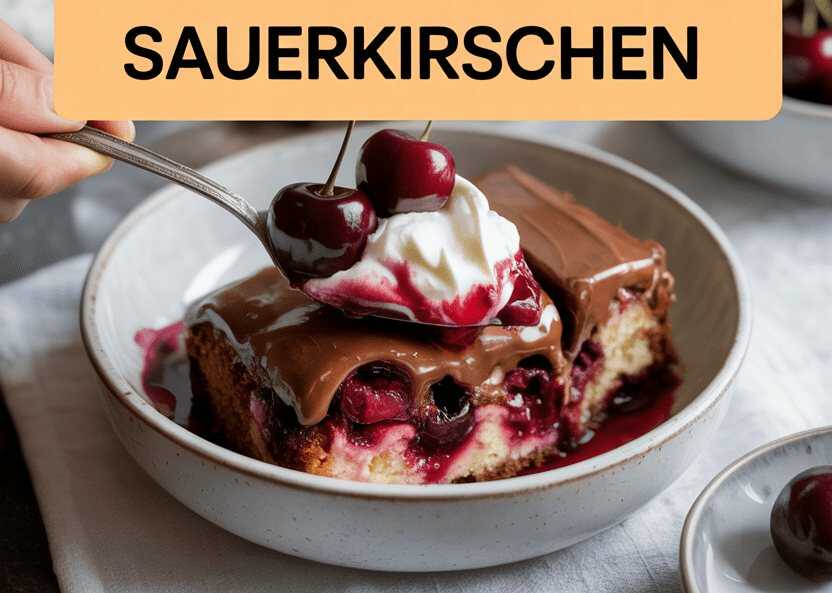 Schwarzwälder Kirschtorte vom Blech mit 2 Gläser Sauerkirschen
