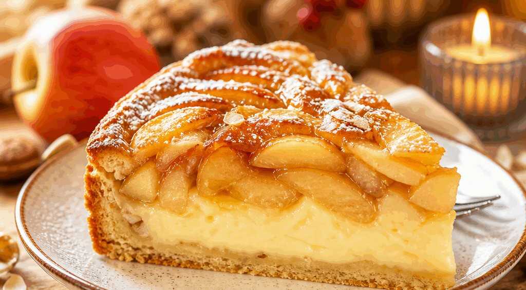 Schweizer Apfelkuchen mit cremigem Pudding – Ein Genuss für alle Sinne! – so sieht es fertig aus