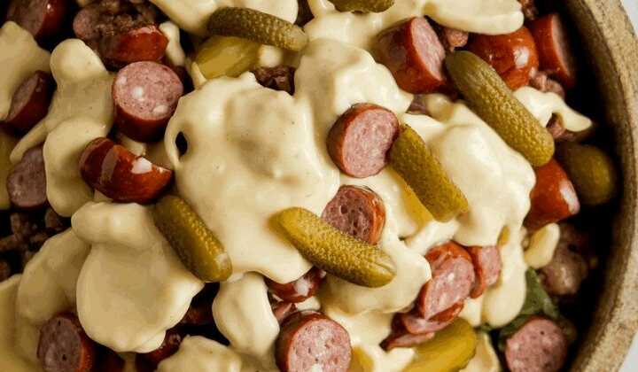 Schweizer Wurstsalat mit Emmentaler