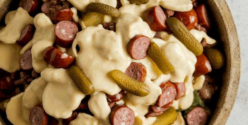 Schweizer Wurstsalat mit Emmentaler