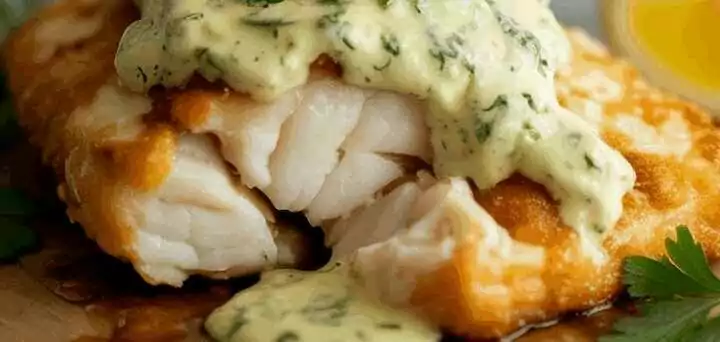 Seelachs im Airfryer mit Kräuterpanade