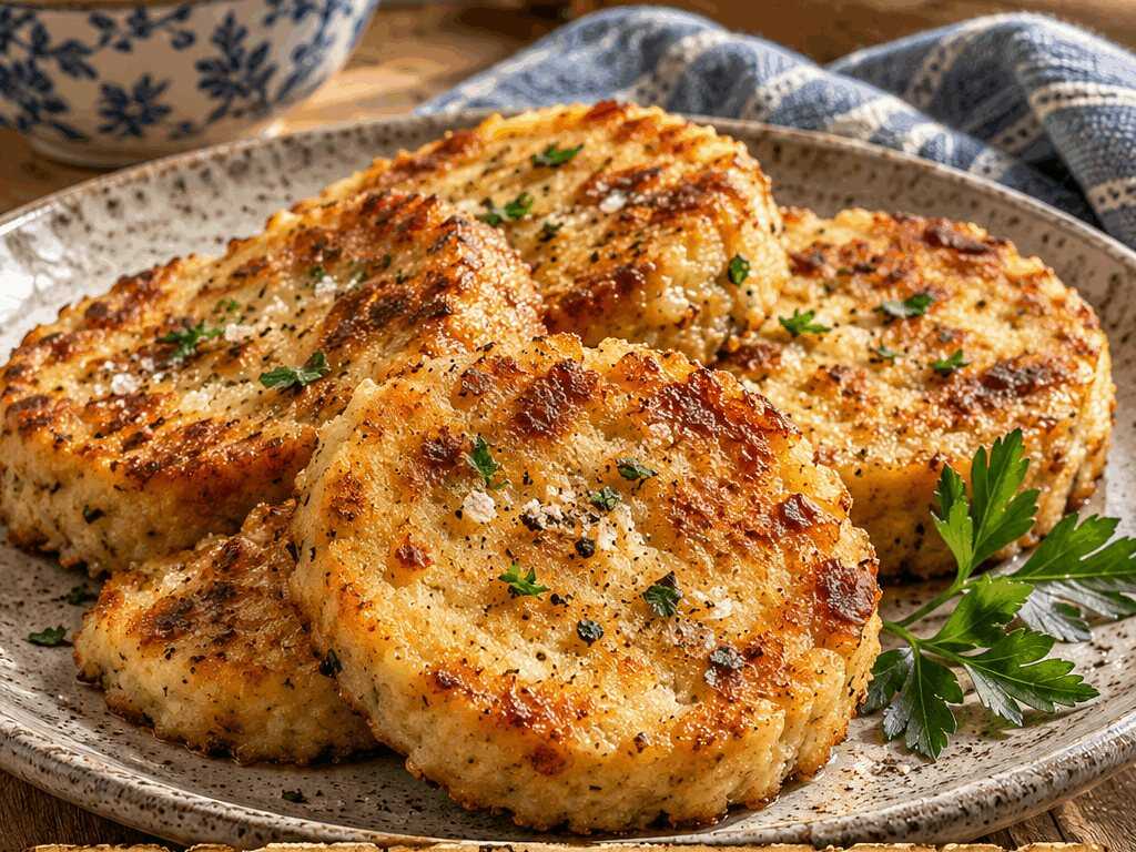 Semmelknödel-Scheiben angebraten im Airfryer