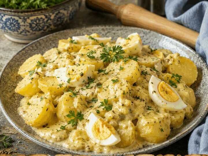 Senfkartoffeln in cremiger Soße: das schnelle Abendessen für stressige Tage