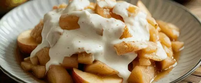 Sie brauchen 5 Minuten, Apfelringe mit Joghurt