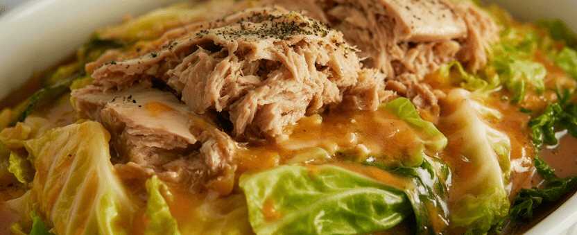Sie brauchen nur 3 Zutaten und 15 Minuten, Chinakohl mit Thunfisch