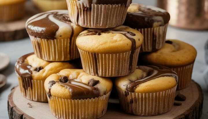 Sie machen mich verrückt, Donauwellen Muffins mit 1 Pck. Puddingpulver