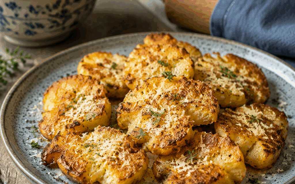 Smashed Potatoes mit Parmesan aus dem Airfryer, das Soulfood für gemütliche Tage