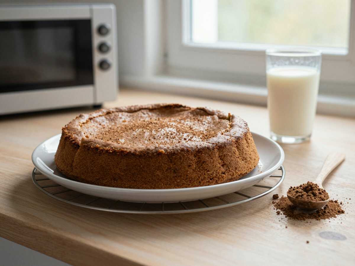 Snickers-Kuchen: In nur 7 Minuten in der Mikrowelle zubereitet! – während der Zubereitung