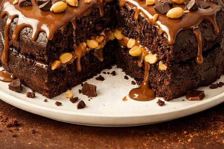 Snickers-Kuchen: In nur 7 Minuten in der Mikrowelle zubereitet!