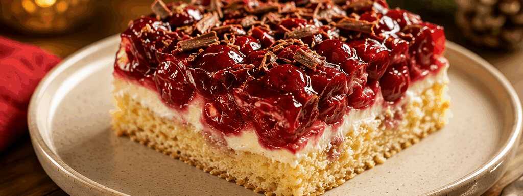 So gelingt der unwiderstehliche Blechkuchen mit Rotkäppchen-Zauber! – so sieht es fertig aus